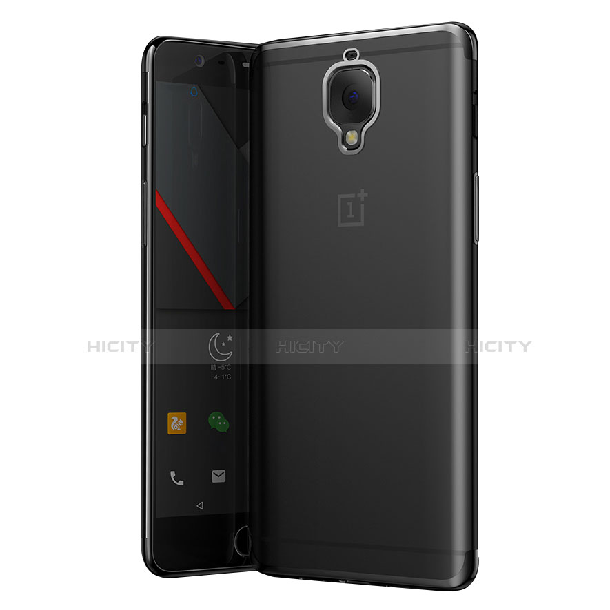 Silikon Schutzhülle Ultra Dünn Tasche Durchsichtig Transparent T05 für OnePlus 3T Grau Plus