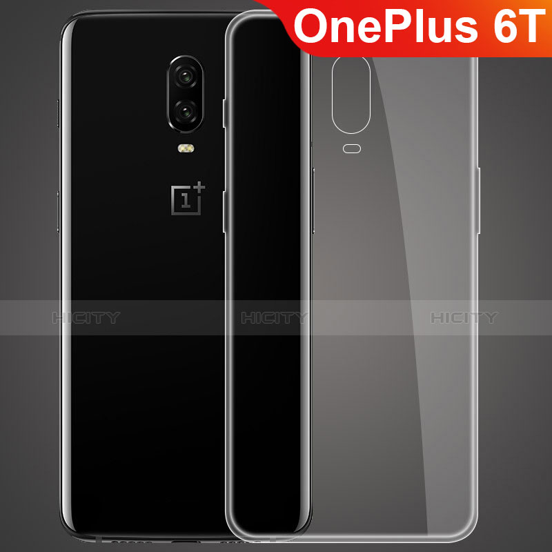 Silikon Schutzhülle Ultra Dünn Tasche Durchsichtig Transparent T05 für OnePlus 6T Klar