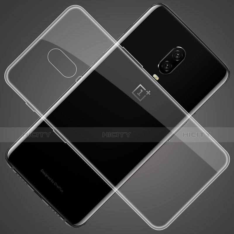 Silikon Schutzhülle Ultra Dünn Tasche Durchsichtig Transparent T05 für OnePlus 6T Klar