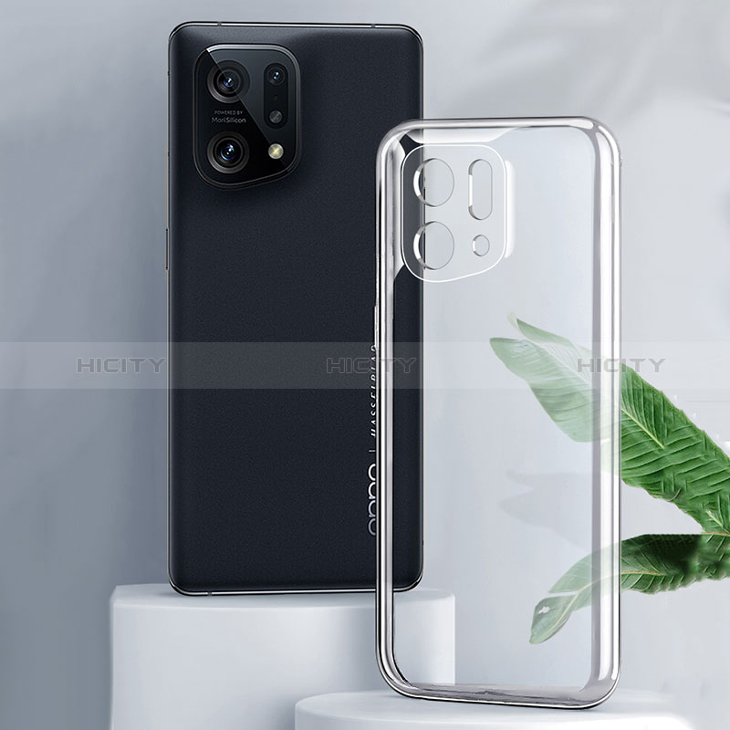 Silikon Schutzhülle Ultra Dünn Tasche Durchsichtig Transparent T05 für Oppo Find X5 5G Klar