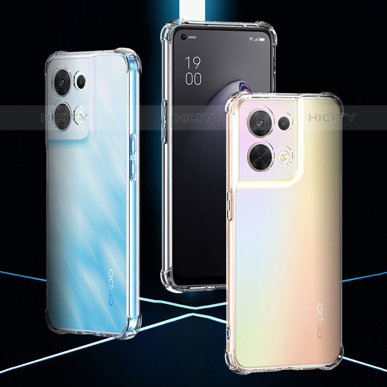 Silikon Schutzhülle Ultra Dünn Tasche Durchsichtig Transparent T05 für Oppo Reno8 Pro 5G Klar