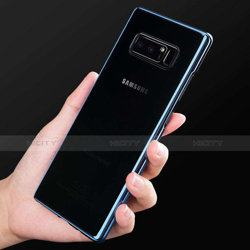 Silikon Schutzhülle Ultra Dünn Tasche Durchsichtig Transparent T05 für Samsung Galaxy Note 8 Blau