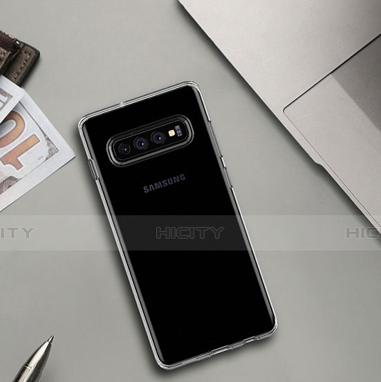 Silikon Schutzhülle Ultra Dünn Tasche Durchsichtig Transparent T05 für Samsung Galaxy S10 Plus Klar