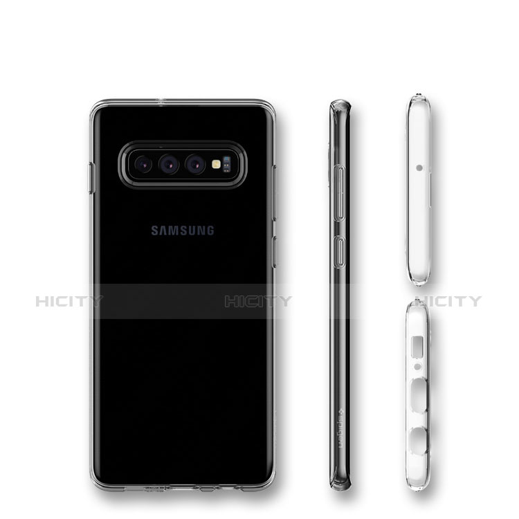 Silikon Schutzhülle Ultra Dünn Tasche Durchsichtig Transparent T05 für Samsung Galaxy S10 Plus Klar