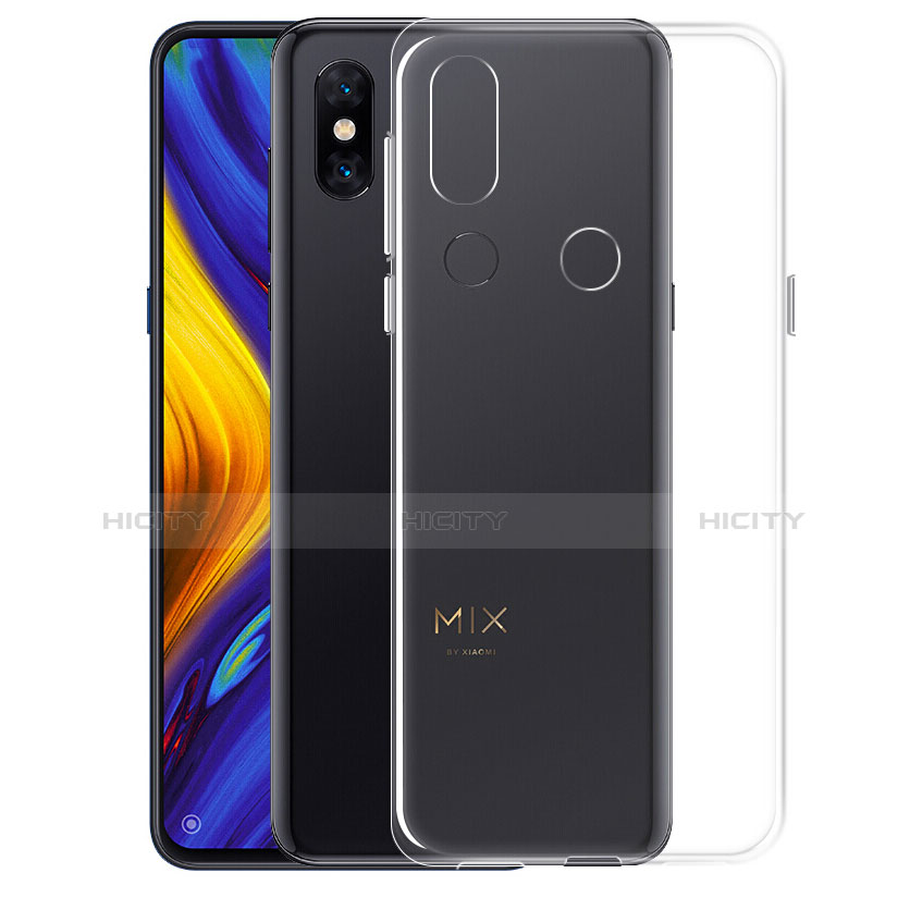 Silikon Schutzhülle Ultra Dünn Tasche Durchsichtig Transparent T05 für Xiaomi Mi Mix 3 Klar