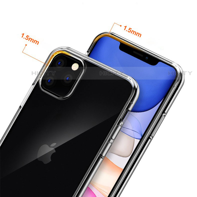 Silikon Schutzhülle Ultra Dünn Tasche Durchsichtig Transparent T06 für Apple iPhone 11 Pro Max Klar