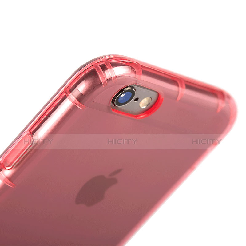 Silikon Schutzhülle Ultra Dünn Tasche Durchsichtig Transparent T06 für Apple iPhone 6 Rosa