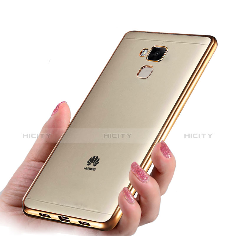 Silikon Schutzhülle Ultra Dünn Tasche Durchsichtig Transparent T06 für Huawei Honor 5X Gold