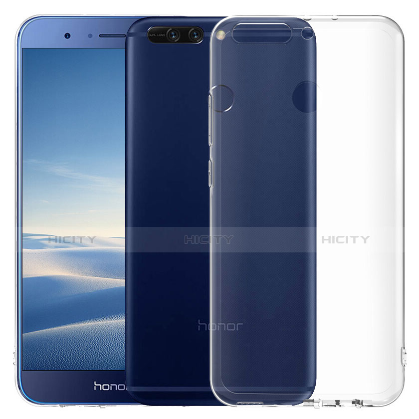 Silikon Schutzhülle Ultra Dünn Tasche Durchsichtig Transparent T06 für Huawei Honor 8 Pro Klar