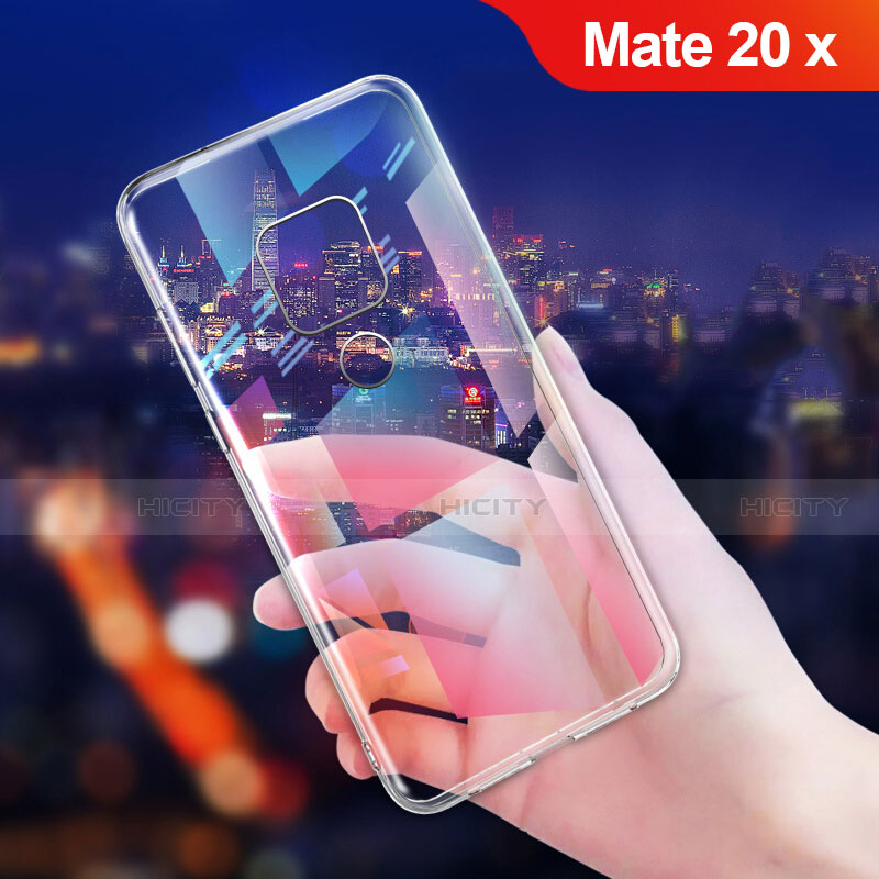 Silikon Schutzhülle Ultra Dünn Tasche Durchsichtig Transparent T06 für Huawei Mate 20 X 5G Klar