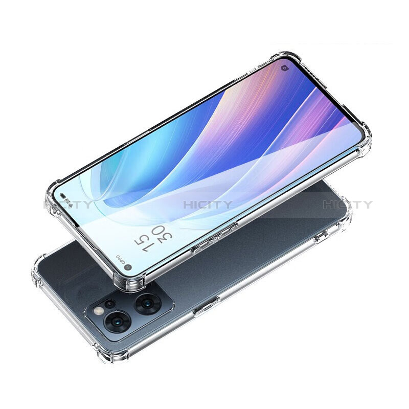 Silikon Schutzhülle Ultra Dünn Tasche Durchsichtig Transparent T06 für Oppo Find X5 Lite 5G Klar groß