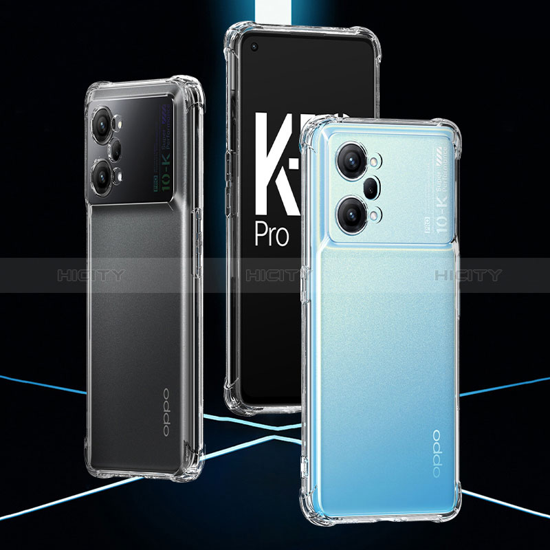 Silikon Schutzhülle Ultra Dünn Tasche Durchsichtig Transparent T06 für Oppo K10 Pro 5G Klar groß