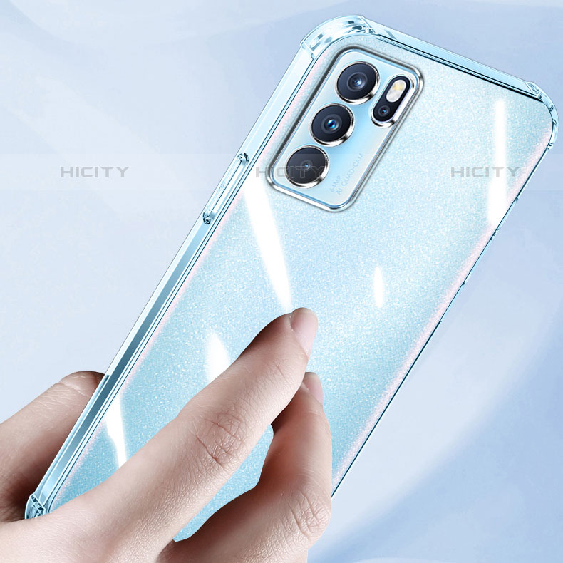 Silikon Schutzhülle Ultra Dünn Tasche Durchsichtig Transparent T06 für Oppo Reno6 Pro 5G India Klar