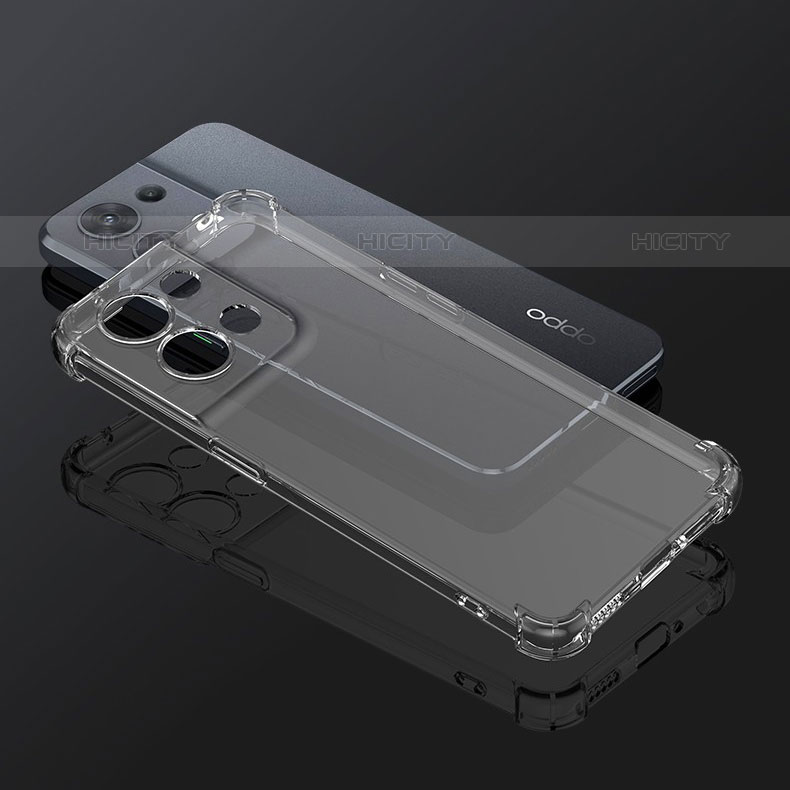 Silikon Schutzhülle Ultra Dünn Tasche Durchsichtig Transparent T06 für Oppo Reno9 Pro 5G Klar