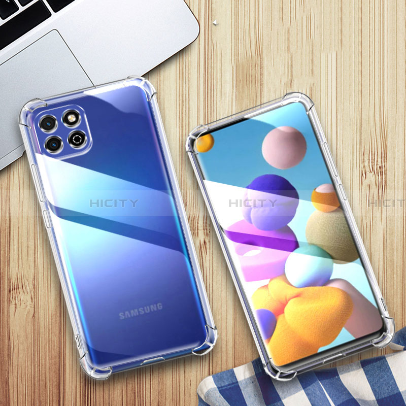 Silikon Schutzhülle Ultra Dünn Tasche Durchsichtig Transparent T06 für Samsung Galaxy A22 5G Klar