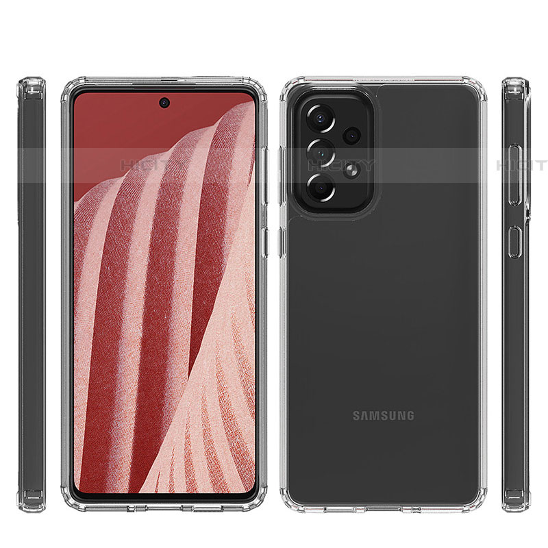 Silikon Schutzhülle Ultra Dünn Tasche Durchsichtig Transparent T06 für Samsung Galaxy A73 5G Klar