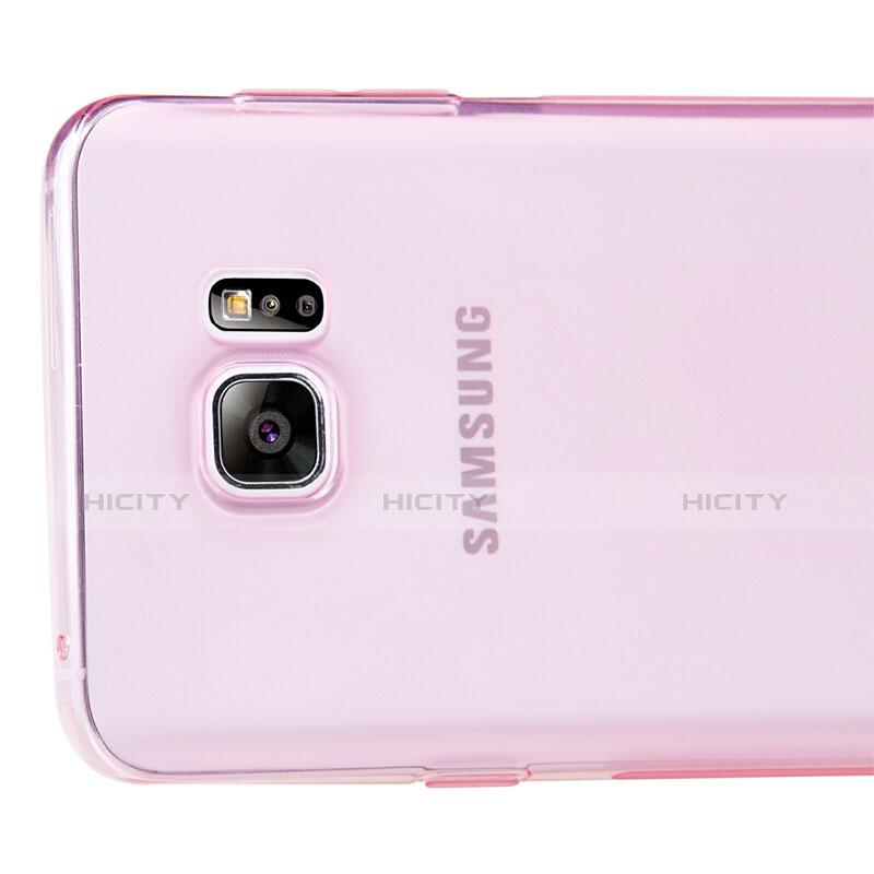 Silikon Schutzhülle Ultra Dünn Tasche Durchsichtig Transparent T06 für Samsung Galaxy Note 5 N9200 N920 N920F Rosa