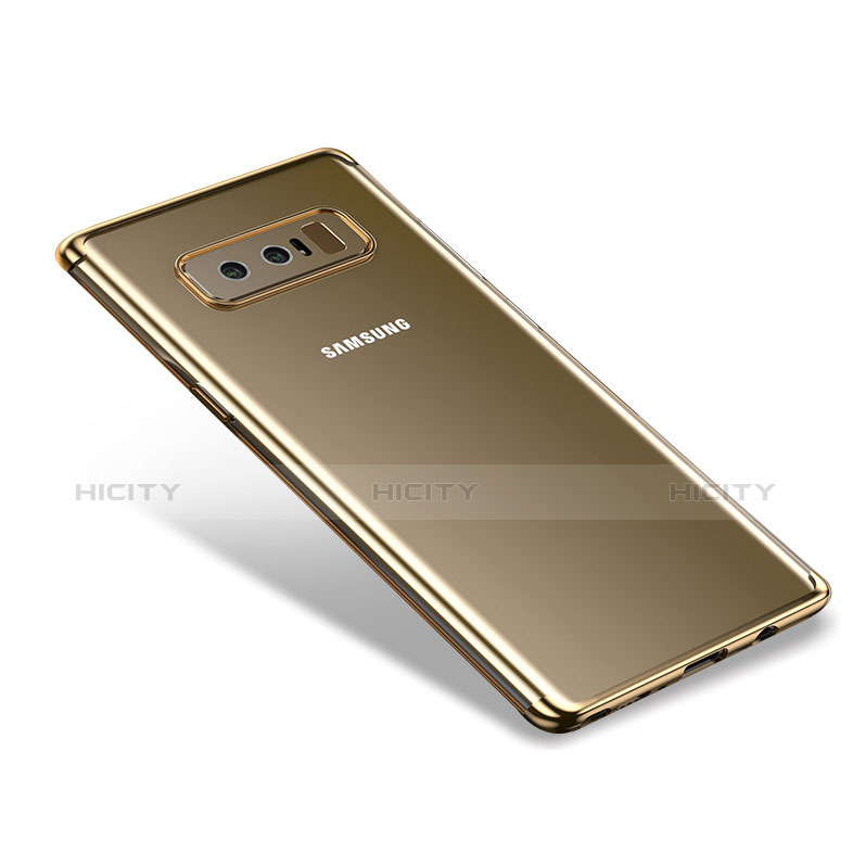 Silikon Schutzhülle Ultra Dünn Tasche Durchsichtig Transparent T06 für Samsung Galaxy Note 8 Duos N950F Gold