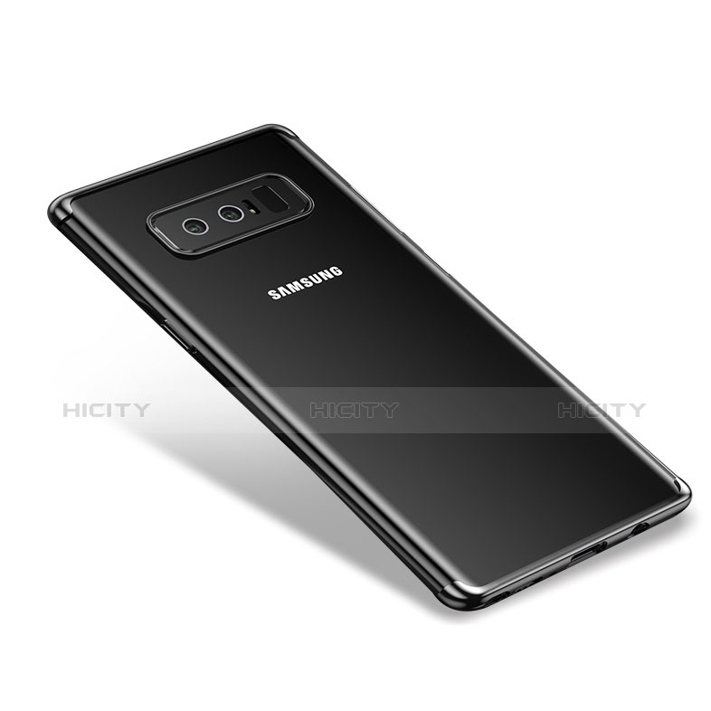 Silikon Schutzhülle Ultra Dünn Tasche Durchsichtig Transparent T06 für Samsung Galaxy Note 8 Duos N950F Silber