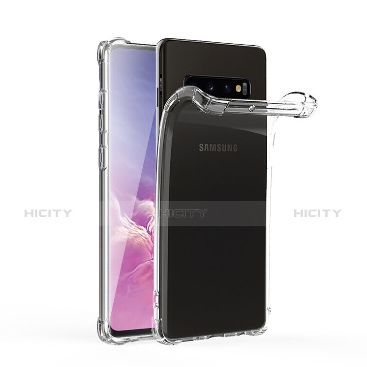 Silikon Schutzhülle Ultra Dünn Tasche Durchsichtig Transparent T06 für Samsung Galaxy S10 Klar