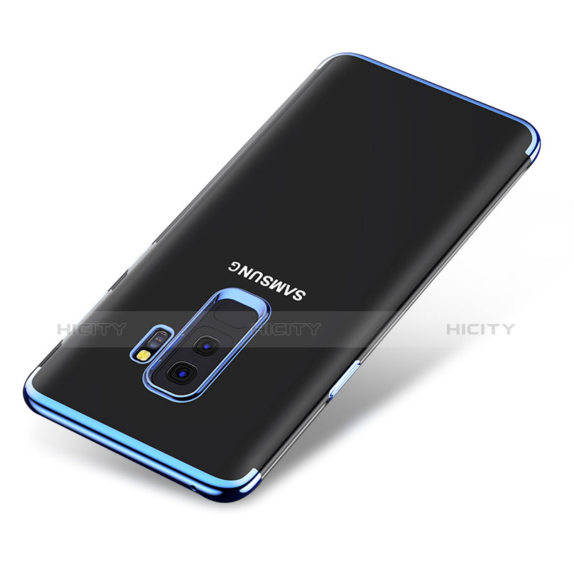 Silikon Schutzhülle Ultra Dünn Tasche Durchsichtig Transparent T06 für Samsung Galaxy S9 Plus Blau