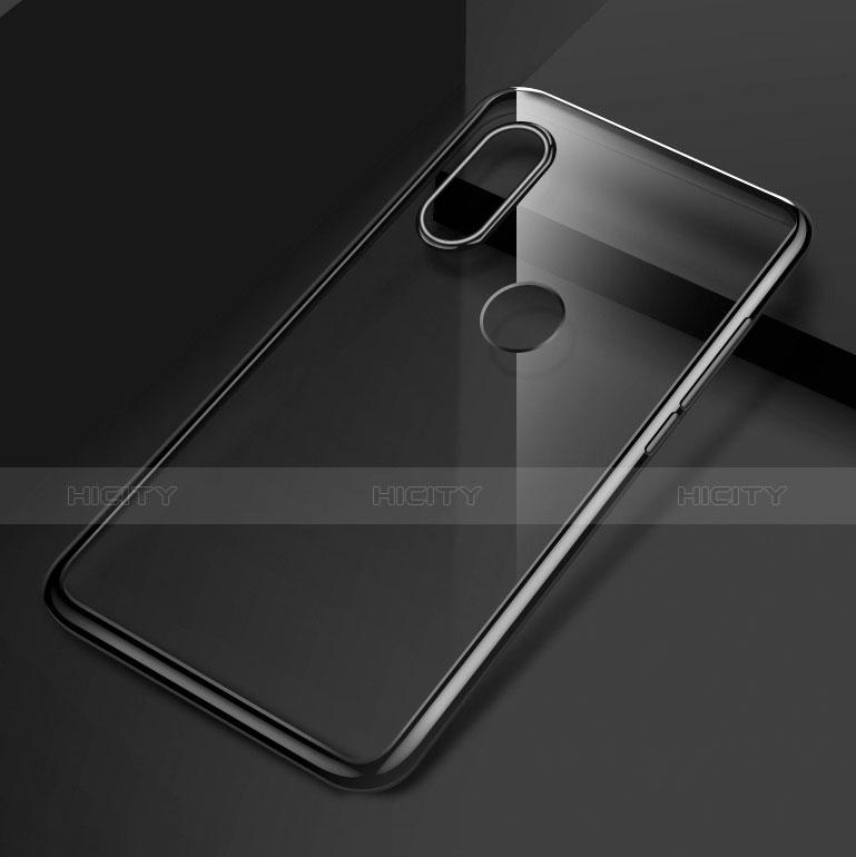 Silikon Schutzhülle Ultra Dünn Tasche Durchsichtig Transparent T06 für Xiaomi Mi 8 Schwarz