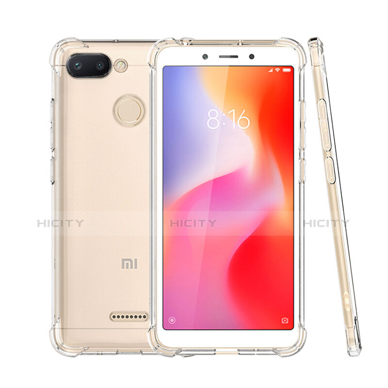 Silikon Schutzhülle Ultra Dünn Tasche Durchsichtig Transparent T06 für Xiaomi Redmi 6 Klar