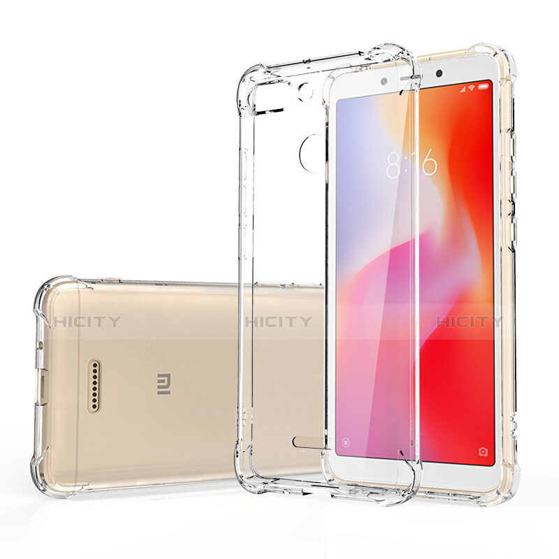 Silikon Schutzhülle Ultra Dünn Tasche Durchsichtig Transparent T06 für Xiaomi Redmi 6 Klar