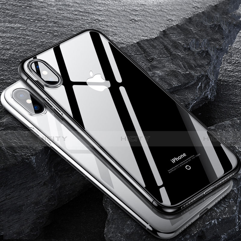 Silikon Schutzhülle Ultra Dünn Tasche Durchsichtig Transparent T07 für Apple iPhone X Klar