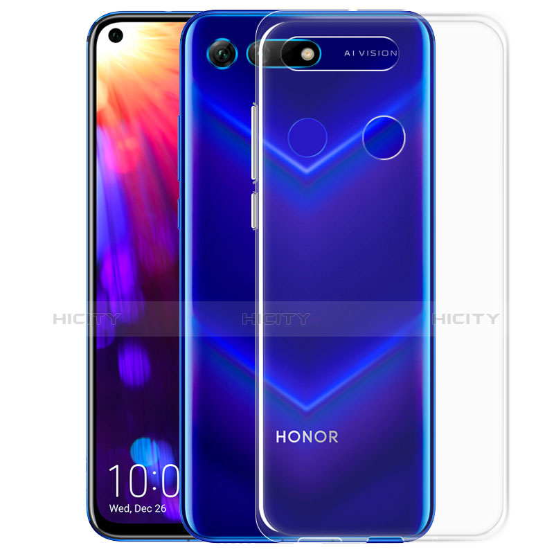 Silikon Schutzhülle Ultra Dünn Tasche Durchsichtig Transparent T07 für Huawei Honor V20 Klar