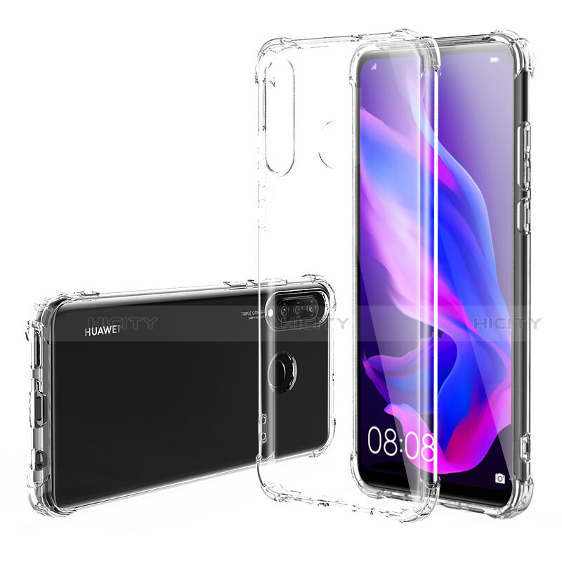 Silikon Schutzhülle Ultra Dünn Tasche Durchsichtig Transparent T07 für Huawei Nova 4e Klar