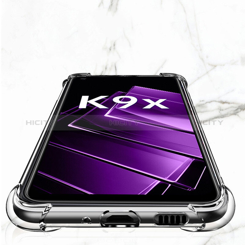 Silikon Schutzhülle Ultra Dünn Tasche Durchsichtig Transparent T07 für Oppo K9X 5G Klar groß