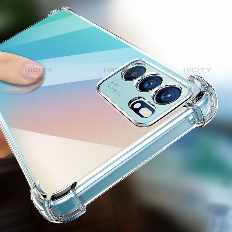 Silikon Schutzhülle Ultra Dünn Tasche Durchsichtig Transparent T07 für Oppo Reno6 5G Klar