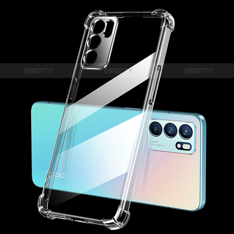 Silikon Schutzhülle Ultra Dünn Tasche Durchsichtig Transparent T07 für Oppo Reno6 Pro 5G India Klar