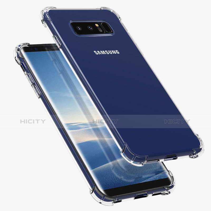 Silikon Schutzhülle Ultra Dünn Tasche Durchsichtig Transparent T07 für Samsung Galaxy Note 8 Duos N950F Klar