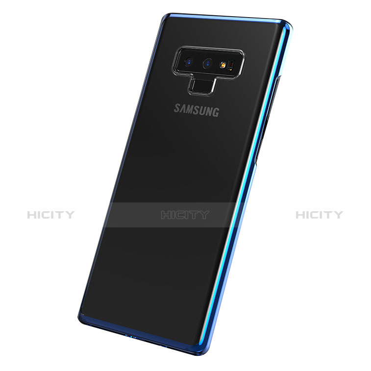 Silikon Schutzhülle Ultra Dünn Tasche Durchsichtig Transparent T07 für Samsung Galaxy Note 9 Blau