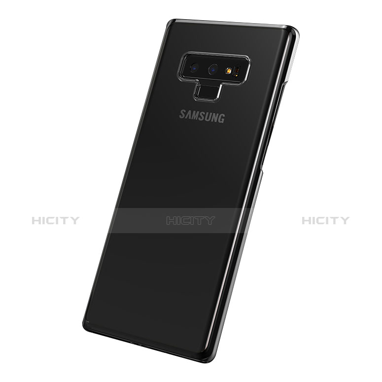 Silikon Schutzhülle Ultra Dünn Tasche Durchsichtig Transparent T07 für Samsung Galaxy Note 9 Schwarz