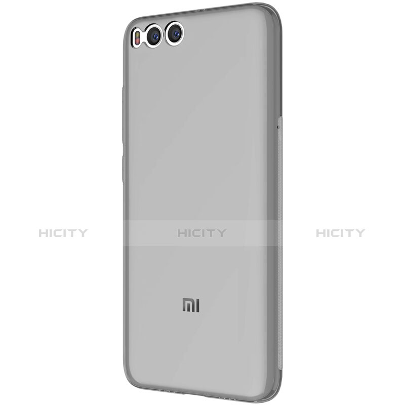 Silikon Schutzhülle Ultra Dünn Tasche Durchsichtig Transparent T07 für Xiaomi Mi 6 Grau groß