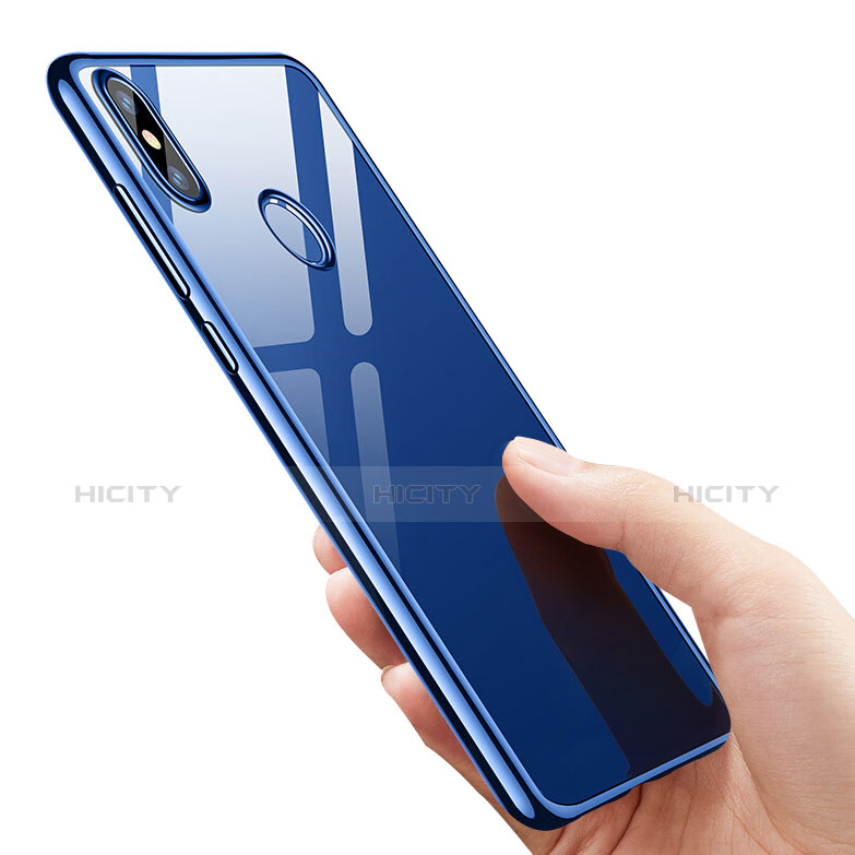 Silikon Schutzhülle Ultra Dünn Tasche Durchsichtig Transparent T07 für Xiaomi Mi 8 SE Blau