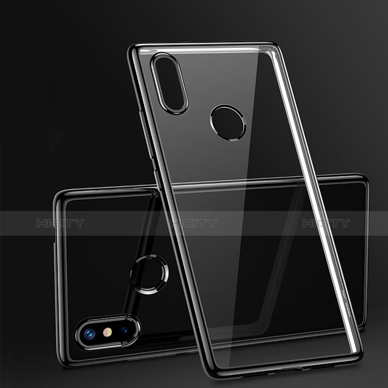 Silikon Schutzhülle Ultra Dünn Tasche Durchsichtig Transparent T07 für Xiaomi Mi 8 SE Schwarz