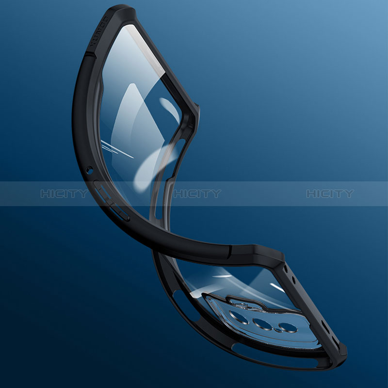 Silikon Schutzhülle Ultra Dünn Tasche Durchsichtig Transparent T07 für Xiaomi Poco F4 GT 5G Schwarz groß