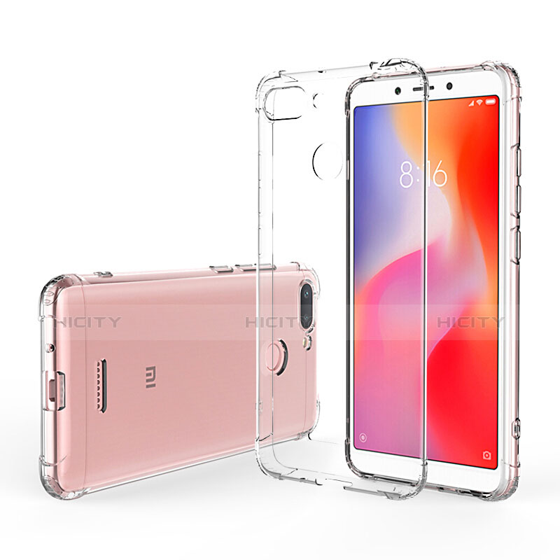 Silikon Schutzhülle Ultra Dünn Tasche Durchsichtig Transparent T07 für Xiaomi Redmi 6 Klar