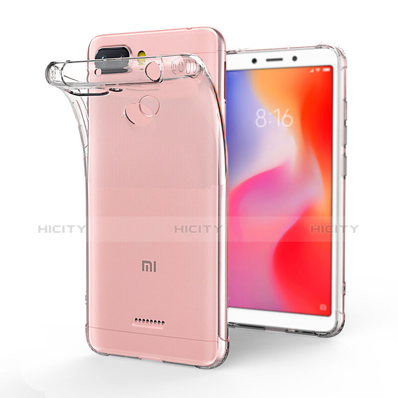 Silikon Schutzhülle Ultra Dünn Tasche Durchsichtig Transparent T07 für Xiaomi Redmi 6 Klar