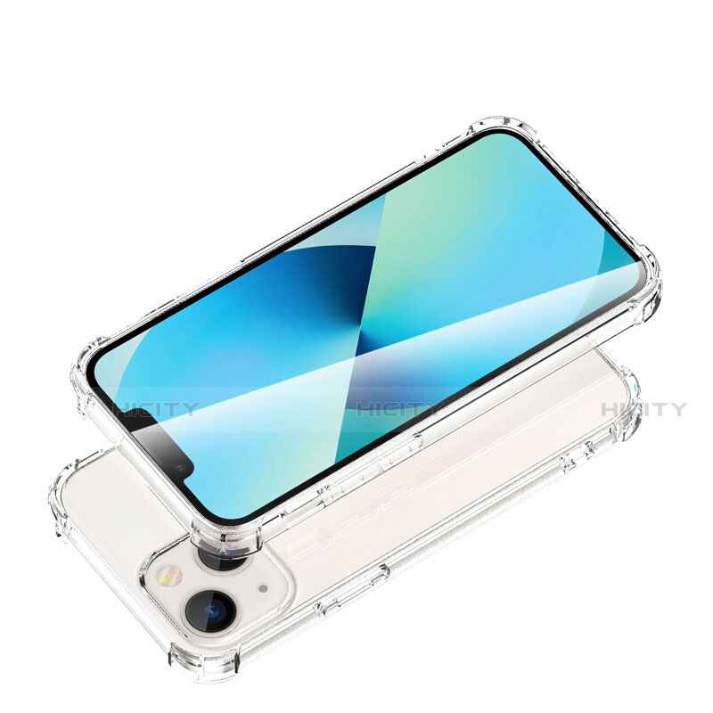 Silikon Schutzhülle Ultra Dünn Tasche Durchsichtig Transparent T08 für Apple iPhone 14 Plus Klar