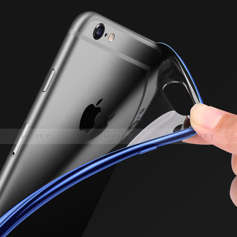 Silikon Schutzhülle Ultra Dünn Tasche Durchsichtig Transparent T08 für Apple iPhone 6S Plus groß