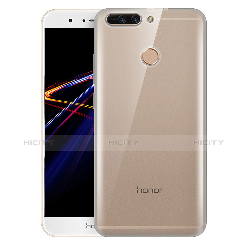 Silikon Schutzhülle Ultra Dünn Tasche Durchsichtig Transparent T08 für Huawei Honor V9 Grau