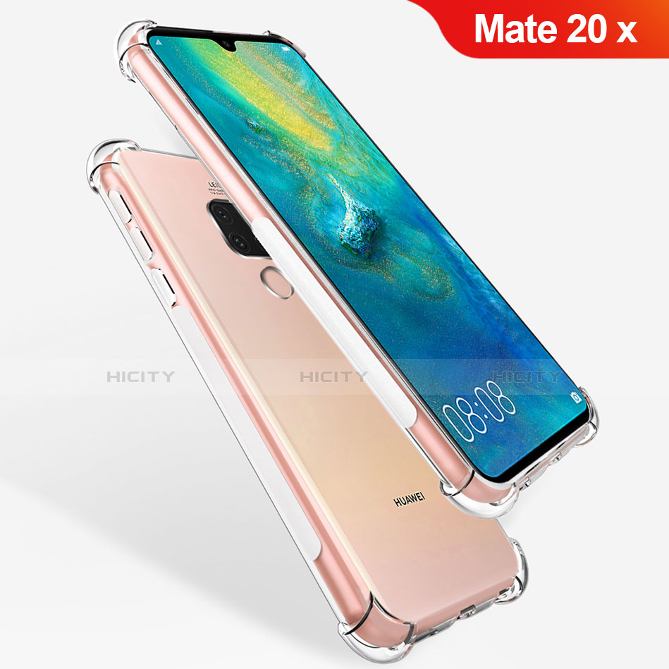 Silikon Schutzhülle Ultra Dünn Tasche Durchsichtig Transparent T08 für Huawei Mate 20 X Klar Plus