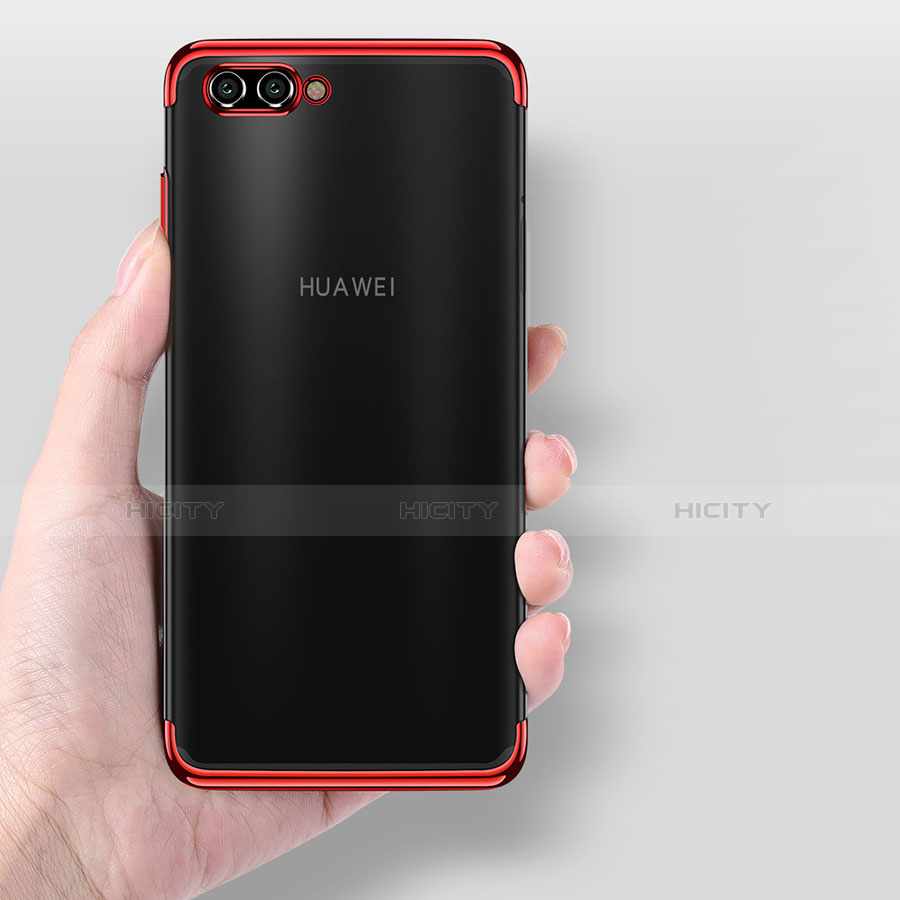 Silikon Schutzhülle Ultra Dünn Tasche Durchsichtig Transparent T08 für Huawei Nova 2S Rot