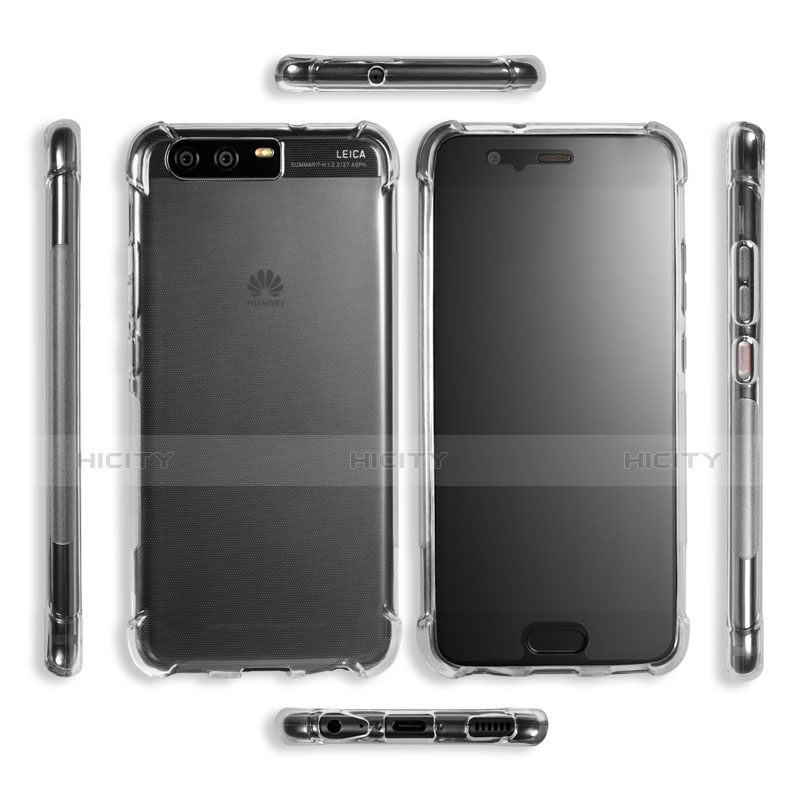 Silikon Schutzhülle Ultra Dünn Tasche Durchsichtig Transparent T08 für Huawei P10 Klar groß