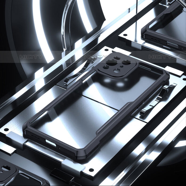 Silikon Schutzhülle Ultra Dünn Tasche Durchsichtig Transparent T08 für Oppo Find X3 Pro 5G Schwarz